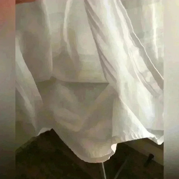 VTG MERVYN' S HILLARD & HANSEN WHITE STRIPED LINED A-LINE SKIRT SIZE 4 - Picture 8 of 8